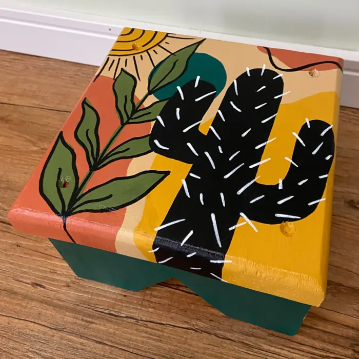 Peça decorativa com pintura orgânica